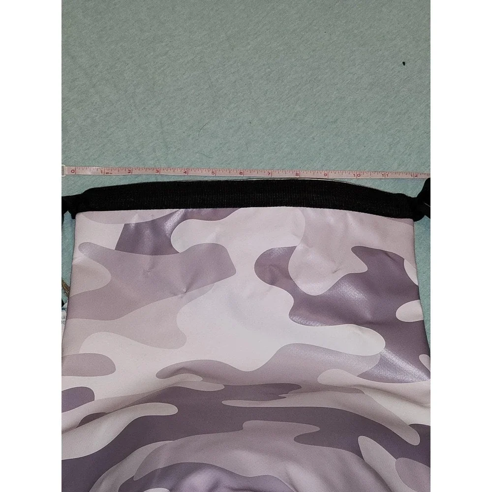NEW Grey Camo Waterproof Dry Bag Roll Top Backpack Outdoor Beach Bag